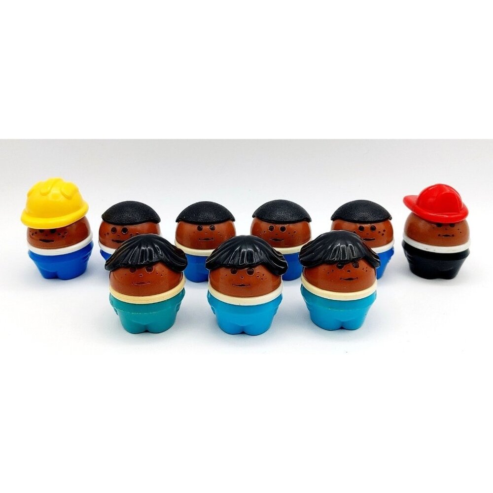 Little Tikes Toddle Tots Chunky People African American People Lot of 9 Vintage